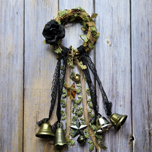 Load image into Gallery viewer, Witches Bells with Black Rose
