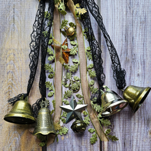 Load image into Gallery viewer, Witches Bells with Black Rose
