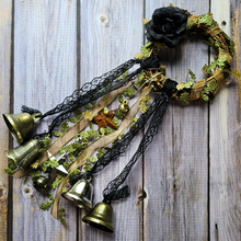 Load image into Gallery viewer, Witches Bells with Black Rose
