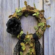 Load image into Gallery viewer, Witches Bells with Black Rose

