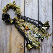 Load image into Gallery viewer, Witches Bells with Black Rose
