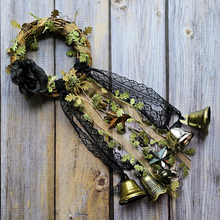 Load image into Gallery viewer, Witches Bells with Black Rose
