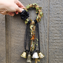 Load image into Gallery viewer, Witches Bells with Black Rose
