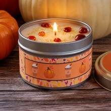Load image into Gallery viewer, Spiced Pumpkin Latte Soy Candle – Cozy Fall Handcrafted Candle
