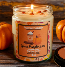 Load image into Gallery viewer, Spiced Pumpkin Latte Soy Candle – Cozy Fall Handcrafted Candle
