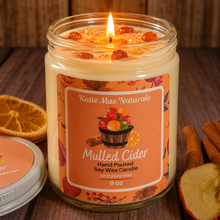 Load image into Gallery viewer, Mulled Cider Soy Candle – Warm Apple Spice Handcrafted Candle

