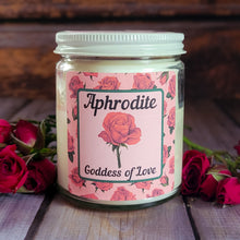 Load image into Gallery viewer, Aphrodite Goddess Candle – Crystal Candle Inspired by the Goddess of Love &amp; Beauty
