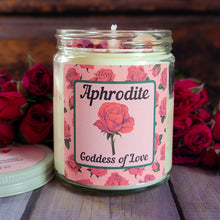 Load image into Gallery viewer, Aphrodite Goddess Candle – Crystal Candle Inspired by the Goddess of Love &amp; Beauty
