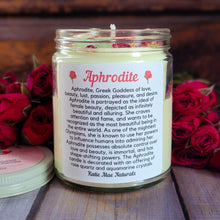 Load image into Gallery viewer, Aphrodite Goddess Candle – Crystal Candle Inspired by the Goddess of Love &amp; Beauty
