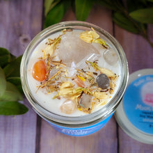 Load image into Gallery viewer, Full Moon Ritual Candle – Crystal Candle for Reflection, Intuition &amp; Moon Rituals
