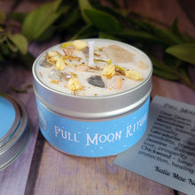 Load image into Gallery viewer, Full Moon Ritual Candle – Crystal Candle for Reflection, Intuition &amp; Moon Rituals
