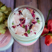 Load image into Gallery viewer, Self Worth Intention Candle – Crystal Candle for Self-Love, Confidence &amp; Inner Acceptance
