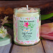 Load image into Gallery viewer, Lily Forest Soy Candle – Fresh Floral Woodland Handcrafted Candle

