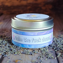 Load image into Gallery viewer, Calm the F*ck Down Ritual Candle – Crystal Candle for Relaxation &amp; Stress Relief
