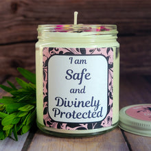 Load image into Gallery viewer, Protection Intention Candle – Crystal Candle for Safety, Boundaries &amp; Spiritual Protection

