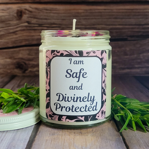 Protection affirmation candle