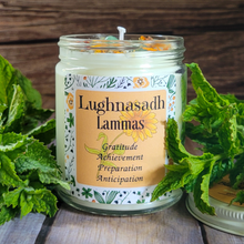 Load image into Gallery viewer, Hand poured soy wax candle for Lughnasadh 
