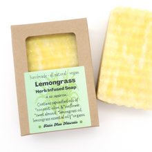 Load image into Gallery viewer, Lemongrass Soap Herb Infused Natural Bar Soap
