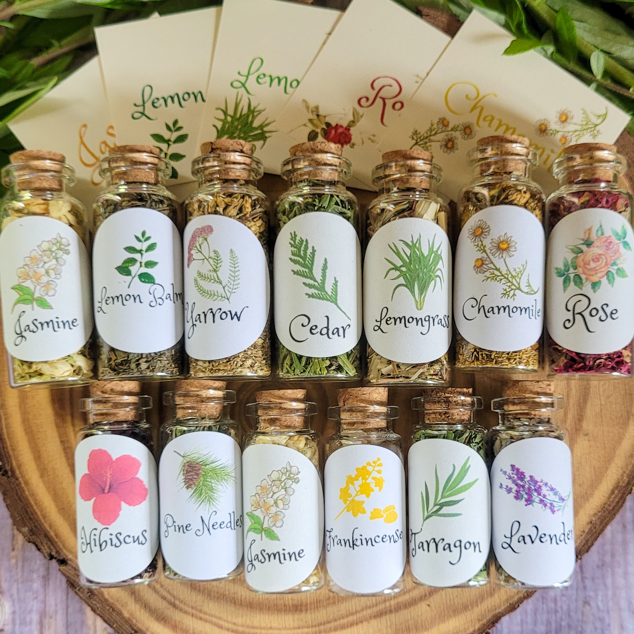 Abundance Spell Bottle Prosperity Mini Herb Bottle Witch 