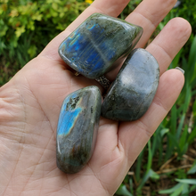 Load image into Gallery viewer, Tumbled labradorite crystals
