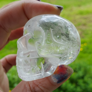 2 inch clear quartz crystal skull