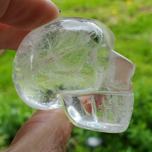 2 inch clear quartz crystal skull