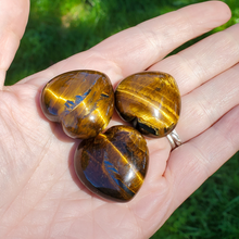 Load image into Gallery viewer, Gold tigers eye gemstone heart
