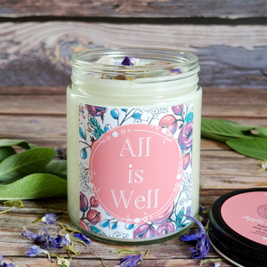 Wellness intention candle, Apple Pecan sage