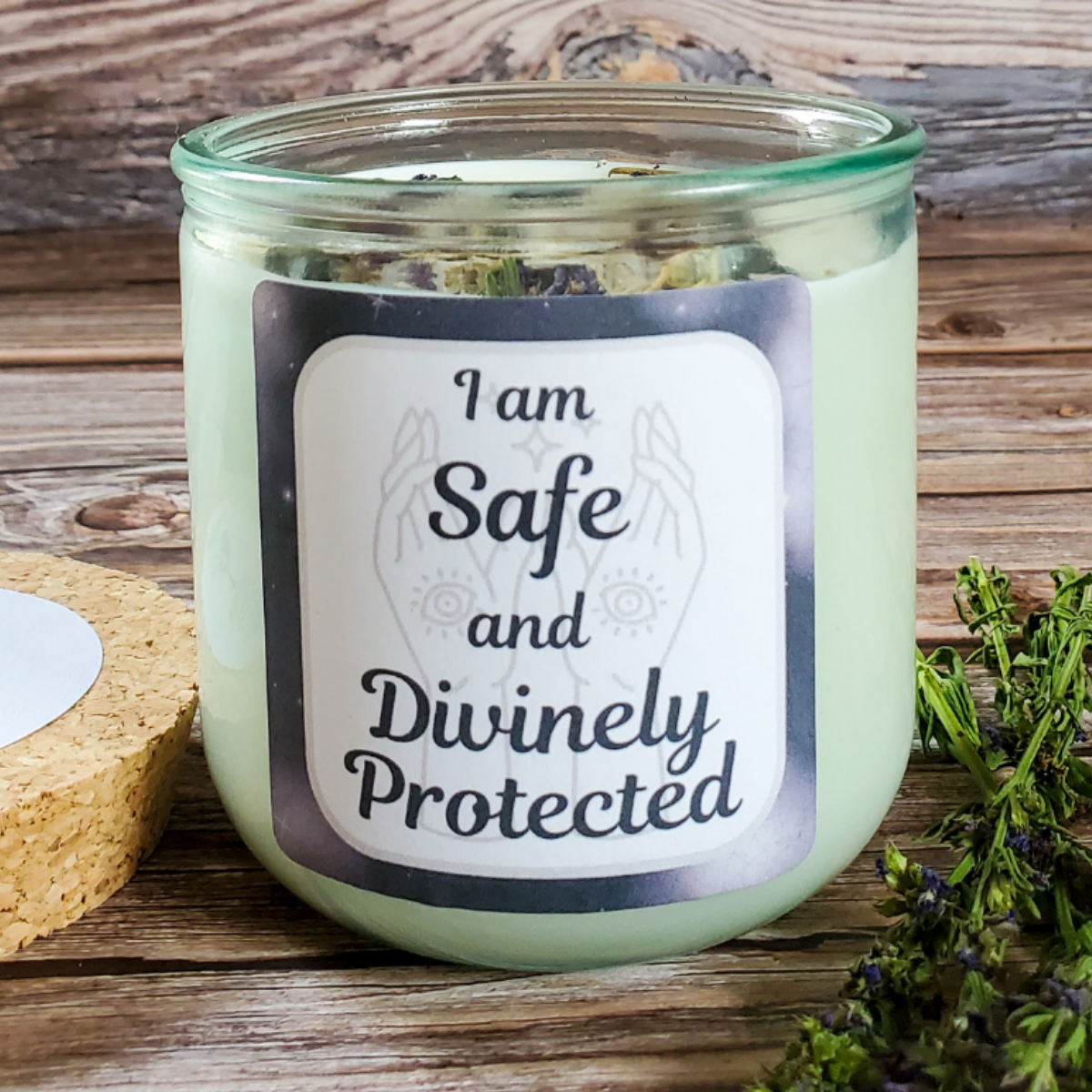 Protection intention candle, 100% soy wax 