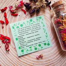 Load image into Gallery viewer, Friendship bottle, dried herbs and flowers with symbolism of friendship
