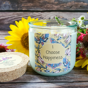 Happiness affirmation intention candle