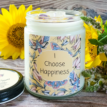 Load image into Gallery viewer, Happiness affirmation intention candle
