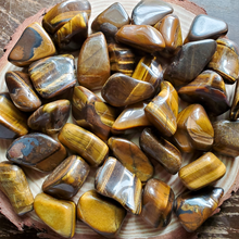 Load image into Gallery viewer, Gold Tigers eye tumbled stones
