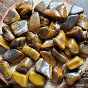 Gold Tigers eye tumbled stones