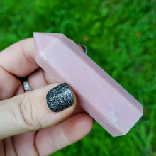 Load image into Gallery viewer, Carved pink opal gemstone point
