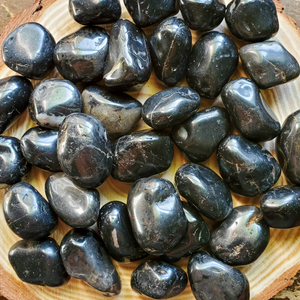 Black onyx tumbled gemstones
