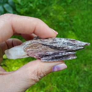Purple lepidolite mica leaf crystal 