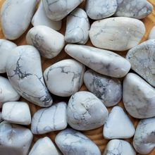 Load image into Gallery viewer, Howlite tumbled stones
