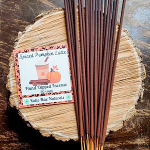 Pumpkin spice hand dipped incense sticks phthalate free 