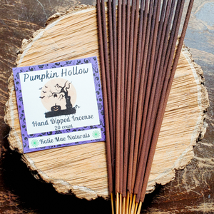 Pumpkin Hollow hand dipped incense sticks, phthalate free fragrance 