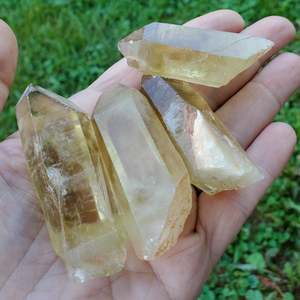 Naturally rough citrine points, unheated citrine