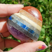 Load image into Gallery viewer, Bonded Chakra gemstone heart 
