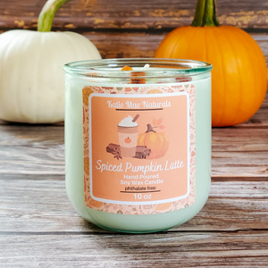 Pumpkin spice latte scented soy wax candle 