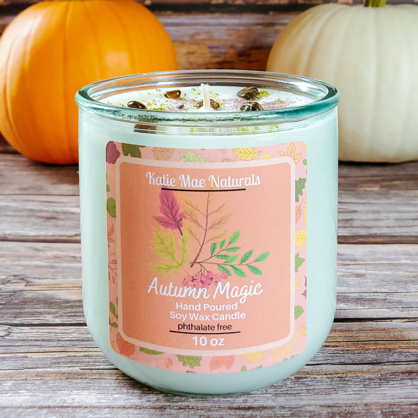 Autumn scented soy wax candle