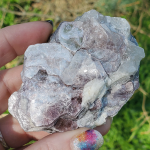 Purple lepidolite mica leaf crystal