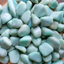 Load image into Gallery viewer, Ethically mined Amazonite tumbled stones
