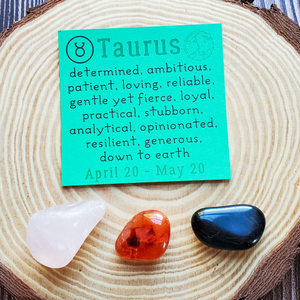 Tumbled stones for zodiac sign taurus
