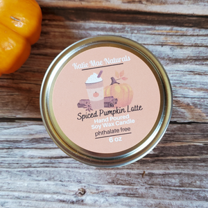 Spiced Pumpkin Latte Soy Wax Candle - 6 oz