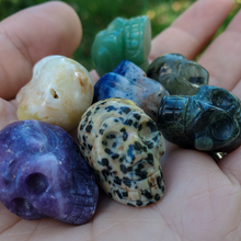 Load image into Gallery viewer, Small Gemstone Pocket Skull - 1 inch - Choose Your Stone
