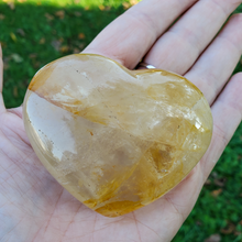 Load image into Gallery viewer, Golden healer quartz crystal heart
